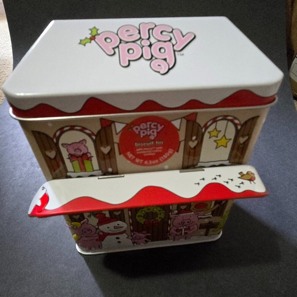 M & S Percy Pig Metal Christmas Cookie Tin